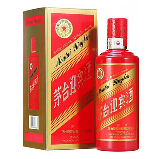 MOUTAI 茅台 迎宾酒 中国红 2019年 53%vol 酱香型白酒 500ml*2瓶 整箱装