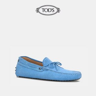 托德斯 TOD'S男鞋男士手工小牛皮LOGO印花豆豆鞋 浅蓝色 42