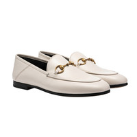 古驰(GUCCI) 女士马衔扣白色乐福鞋休闲鞋414998 DLC00 9022 5.5/38.5