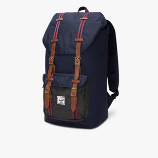 Herschel Little America 大号双肩包休闲男女大容量背包10014 经典蓝色/酒红色条纹