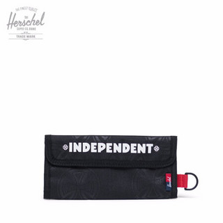 HERSCHEL SUPPLY潮牌Independent联名系列Smith时尚潮流钱包卡包10565 经典黑色