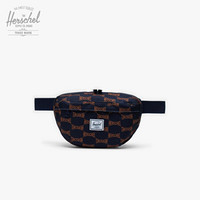 HERSCHEL Nineteen男女运动腰包条纹logo斜挎包 10733 满印Logo/蓝色