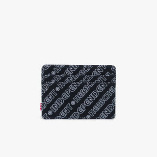 Herschel x Independent Charlie 时尚短款卡包卡套男女多卡槽10661 满印Logo/黑色