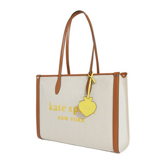 凯特·丝蓓 Kate Spade 21春夏 奢侈品 女士专柜款大号托特包自然棕织物 PXRUB292 290