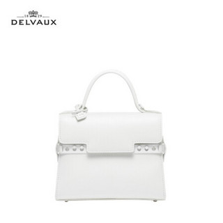 Delvaux 21春夏 Tempete单肩斜挎手提包 白色