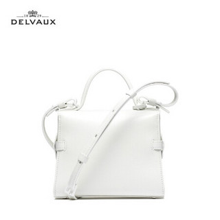 Delvaux 21春夏 Tempete单肩斜挎手提包 白色