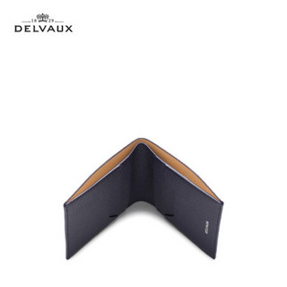 Delvaux 2021春夏小牛皮男士钱包钱夹卡包 520礼物 靛蓝色