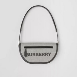 BURBERRY 博柏利 Olympia系列 女士小号棉麻混纺单肩包 80397791