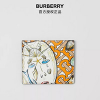 博柏利 BURBERRY 2021春夏 橘色 专属标识拼海洋印花环保帆布卡片夹 80402311