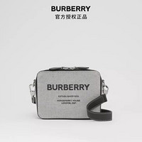 博柏利 BURBERRY 2021春夏 黑色 / 拼色 Horseferry 印花帆布拼皮革斜背包 80382581