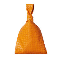 BOTTEGA VENETA 葆蝶家 TWIST系列 女士羊皮手提包 607964VCPP07482 浅橙色