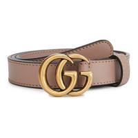 GUCCI 古驰 女士皮革板扣腰带 409417 AP00T 5729 灰粉色 75