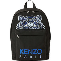 高田贤三 KENZO 奢侈品 男士虎头刺绣图案双肩包黑色聚酯纤维 FA6 5SF300 F20 99F