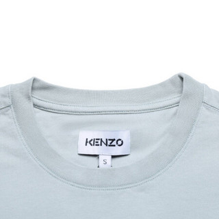 高田贤三 KENZO 21春夏 男士棉质圆领短袖T恤灰绿色小虎头刺绣 FB5 5TS003 4SA 61 XL码 185/92A