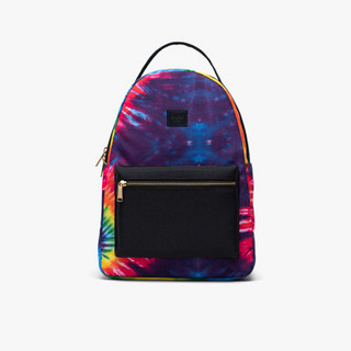 Herschel Nova 中号旅游双肩包女学生背包书包校园10503 彩虹扎染