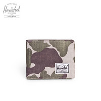 Herschel Supply 潮牌Roy RFID折叠时尚潮流男女钱包卡包10363 青蛙迷彩色（随机印花）