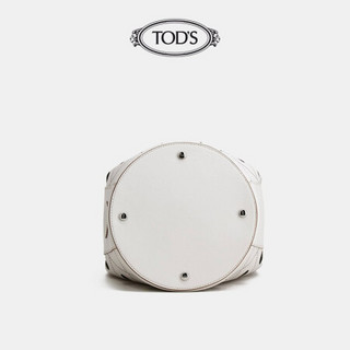 TOD'S官方2021春夏新品女包女士迷你皮革水桶包 白色