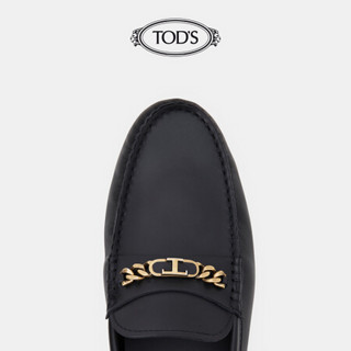 托德斯 TOD'S官方2021春夏新品男鞋男士皮革豆豆鞋 黑色 44.5