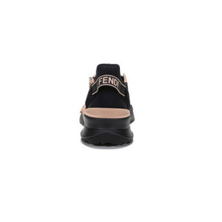 芬迪 FENDI 2021春夏 女士织物等多种面料Flow网面系带休闲运动鞋黑色灰粉色 8E8035 AF5R F08M4 9/39码