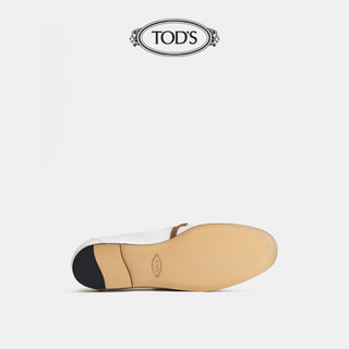 托德斯 TOD'S官方2021春夏新品女鞋女士皮革乐福鞋 白色 36