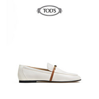 托德斯 TOD'S官方2021春夏新品女鞋女士皮革乐福鞋 白色 36