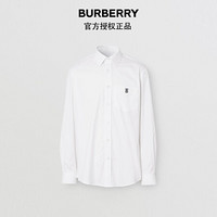 博柏利（BURBERRY）2021秋冬专属标识装饰图案功能性棉质衬衫80430601 白色 S