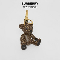 BURBERRY 博柏利 2021秋冬专属标识印花皮革 Thomas 泰迪熊吊饰80190641 马鞍棕