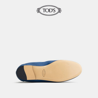 托德斯 TOD'S官方早秋新品女士乐福鞋KATE麻花扣乐福鞋女鞋 蓝色 34.5