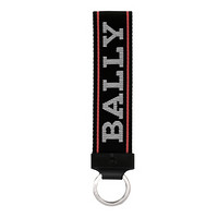 BALLY 巴利 黑色织物字母LOGO钥匙扣 DORYANWB80 6224393