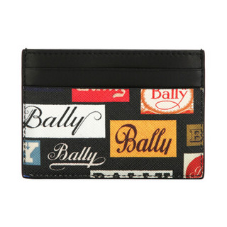 BALLY 巴利 黑色印花logo卡片夹BHARPL40 6224341