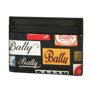 BALLY 巴利 黑色印花logo卡片夹BHARPL40 6224341