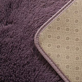 KAYE 卡也 加厚长毛地毯 灰紫 120*160cm