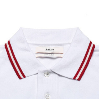 巴利 BALLY 男士棉质短袖POLO衫白色 M5CC265F 7S182 10 6212304 48码 M 175/96A