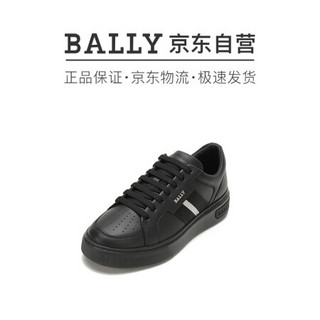 巴利 BALLY 男士Bally Lift系列皮质系带休闲运动鞋黑色黑白条纹 MOONY 00 6236585 6.5/40.5码