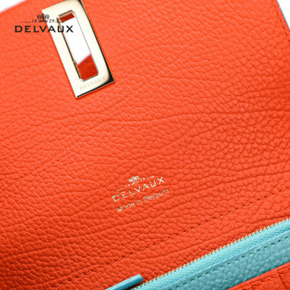 DELVAUX  奢侈品钱包女士卡包手拿包Mutin系列 辣椒橙