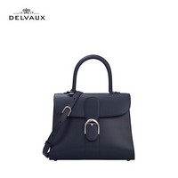 DELVAUX 奢侈品女包单肩斜挎手提包 Brillant系列 藏青色中号