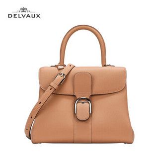 DELVAUX 包包女包斜挎奢侈品新品中号单肩包经典系列 Brillant 茶色