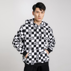 VANS 范斯 经典棋盘格 男女款耐磨舒适内短绒长袖连帽卫衣