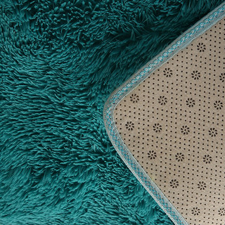 KAYE 卡也 加厚长毛地毯 蓝色 70*160cm