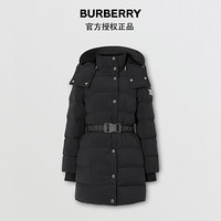 博柏利（BURBERRY）2021秋冬可拆式连帽束带羽绒服80186901 黑色 S