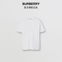 博柏利（BURBERRY）2021秋冬徽标图案棉质宽松 T 恤衫80422331 白色 L