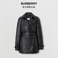 博柏利（BURBERRY）2021秋冬尼龙羽绒短款 Trench 风衣 黑色 XS