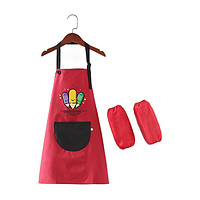 西松屋 XH-1337VJ9oou 儿童饭衣+袖套 水笔画红色黑兜 155cm