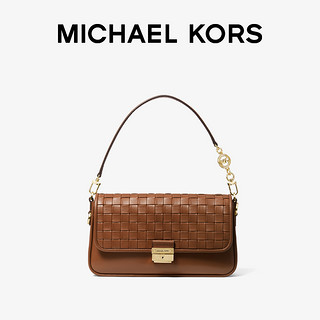 Michael Kors MK Bradshaw 小号皮质编织双肩带法棍包腋下包女包  牛皮棕 230