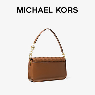 Michael Kors MK Bradshaw 小号皮质编织双肩带法棍包腋下包女包  牛皮棕 230