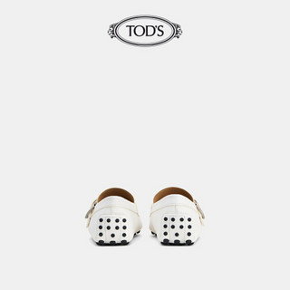 TOD'S官方2021早秋新品男鞋男士白色牛皮豆豆鞋男一脚蹬休闲 白色 47