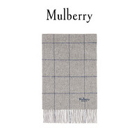 Mulberry/玛珀利秋冬新款 灰色拼色小号羔羊毛窗格纹围巾VS4400