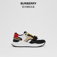 博柏利（BURBERRY）2021秋冬Vintage 格纹、尼龙拼麂皮运动鞋80273501 典藏米色 40