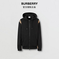 博柏利（BURBERRY）2021秋冬Vintage 格纹裁片棉质连帽上衣80345101 黑色 S