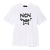 MCM 奢侈品 男士1976系列经典Logo图案棉质圆领短袖白色T恤 MHTASMM04WT00L
